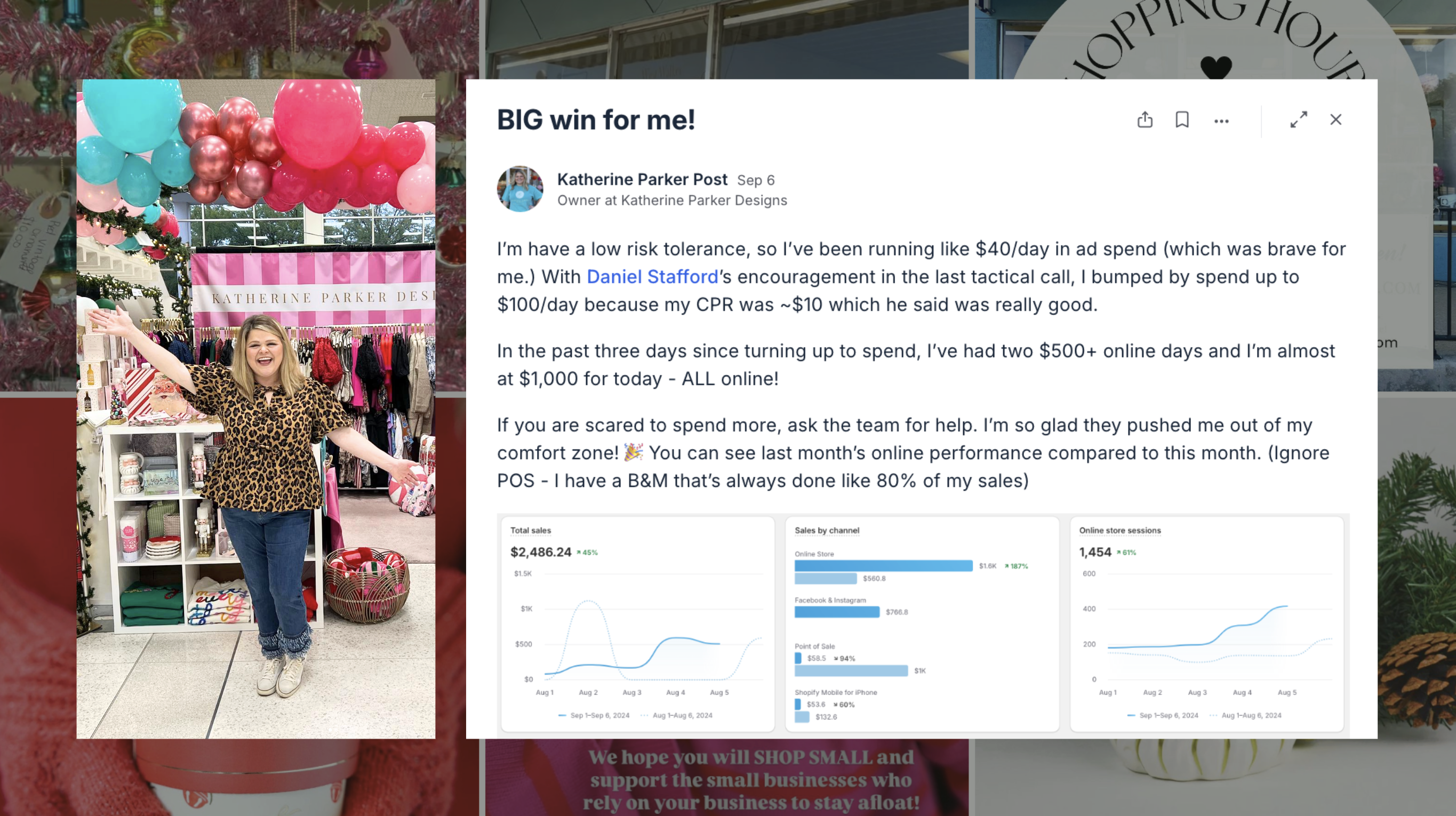 A post from Katherine Parker inside the Bloom community